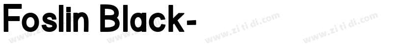Foslin Black字体转换